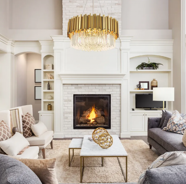 TOOLIGHT Lampa sufitowa kryształowa APP601-C Złota