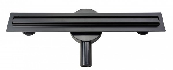 AQUALine - Odpływ liniowy podłogowy SLIM Kwadrat CZARNY Matowy Obrotowy syfon ROZMIAR 70cm RSK01BK700