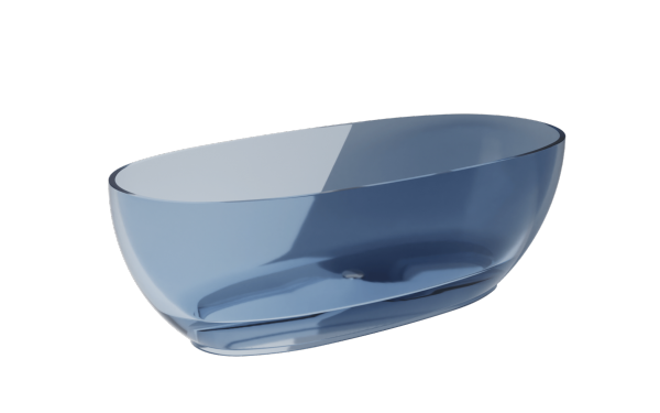 BESCO Wanna wolnostojąca 170x78 Mexa Blue Wave maskownica biała #WAM-170-BWW