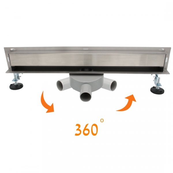 AQUALINE Odpływ liniowy ŚCIENNY OBROTOWY 360° - 60 cm SR04600