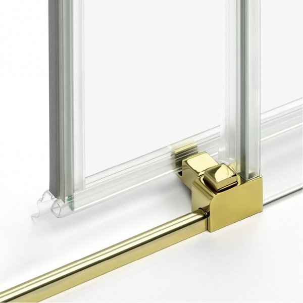 NEW TRENDY Kabina prysznicowa drzwi podwójne przesuwne PRIME LIGHT GOLD 100x70x200 D-0420A/D-0415A