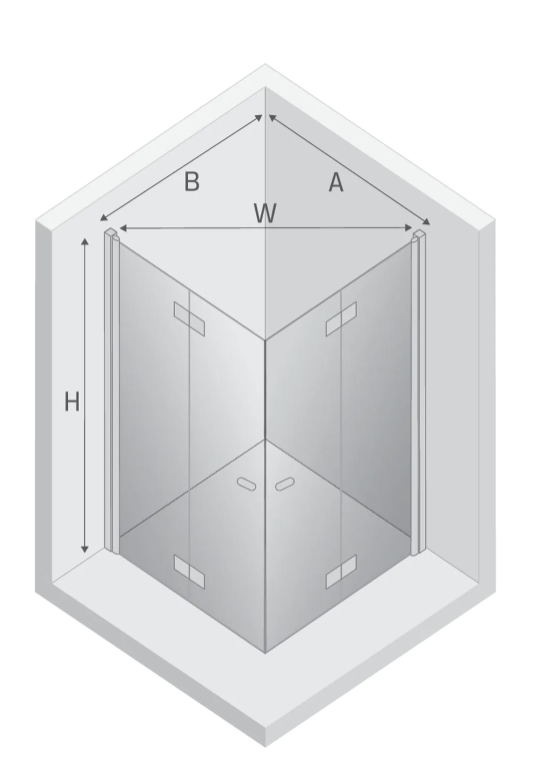 NEW TRENDY Kabina prysznicowa 70x90 New Soleo Gunmetal Brushed, Drzwi składane, podwójne K-2243