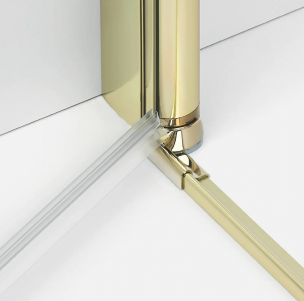 NEW TRENDY Kabina prysznicowa New Soleo Light Gold 90x90, pięciokątna, drzwi pojedyncze  K-1664