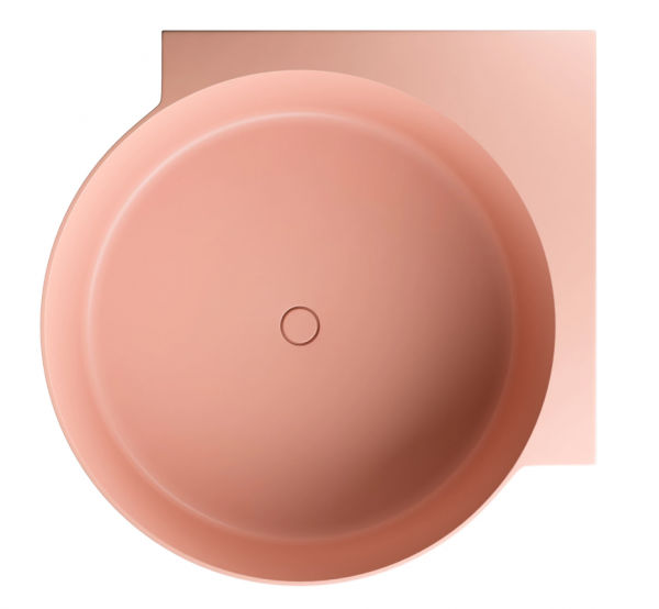 OMNIRES wanna narożna okrągła, 120 x 120 cm OVO M+ coral mat OVO120WNCO