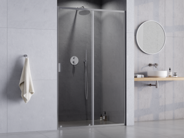 BESCO Drzwi prysznicowe przesuwne Zarya Chrom 100 DZ-100