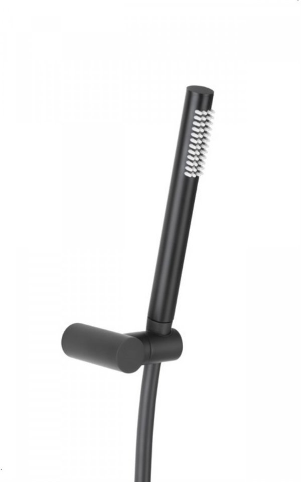 ARMATURA KRAKÓW KFA Bateria wannowa ścienna termostatyczna MOZA BLACK 5734-010-81 z natryskiem punktowym PREMIUM 841-225-81