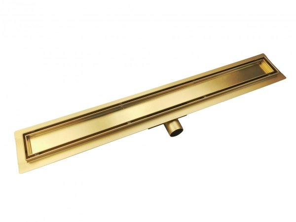 AQUALine - Odpływ liniowy posadzkowy złoty/gold 2w1 pod płytkę 110cm L04GL