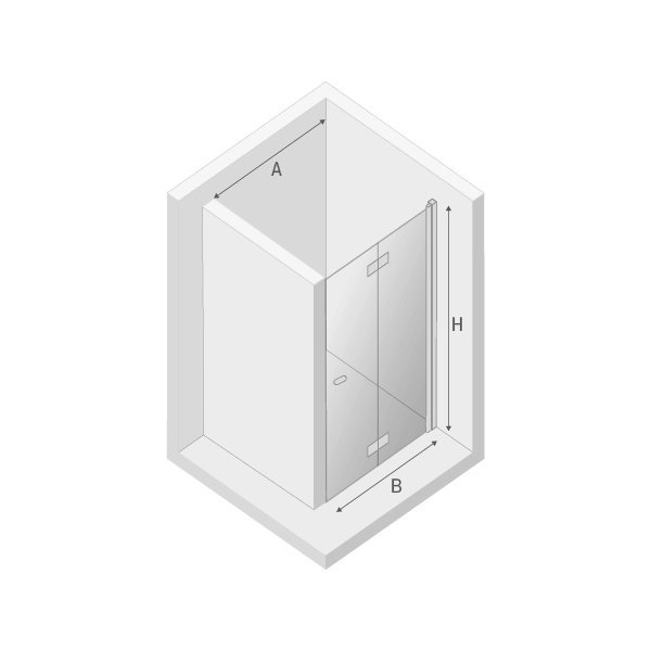 NEW TRENDY New Soleo drzwi wnękowe składane 70x195 cm przejrzyste D-0129A/D-0130A