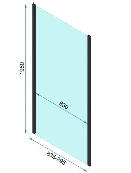 REA - Kabina Prysznicowa Przyścienna RAPID SLIDE Black-Czarna  /drzwi 120 + ścianka 90 x2 + ramię x2/