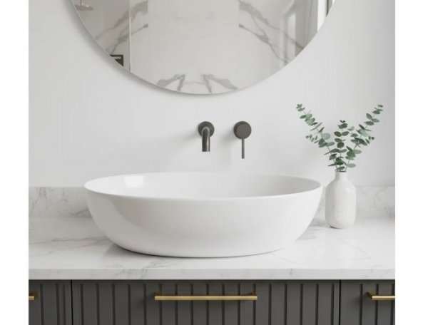 REA - Bateria umywalkowa podtynkowa LUNGO Tytan Długa + BOX