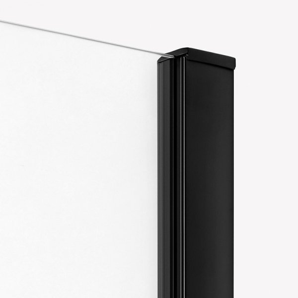 NEW TRENDY Kabina prysznicowa prostokątna PRIME BLACK 160x100x200 drzwi przesuwne black mat