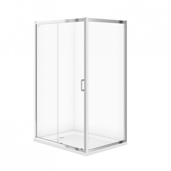 CERSANIT - Kabina prysznicowa ARTECO przesuwna 120x90x190 Chrom szkło transparentne   S157-012