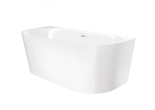 CORSAN Wanna przyścienna MONO Slim 160 cm Korek klik klak Biały E029LSWH 