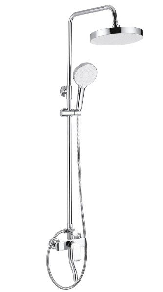 REA -  Zestaw Prysznicowy BLOOM BIAŁY CHROM / WHITE CHROME
