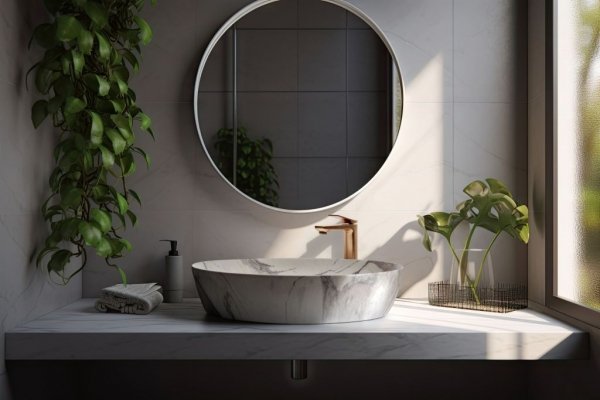 INVENA Umywalka nablatowa KAFE beż/brąz mat CE-62-721-C