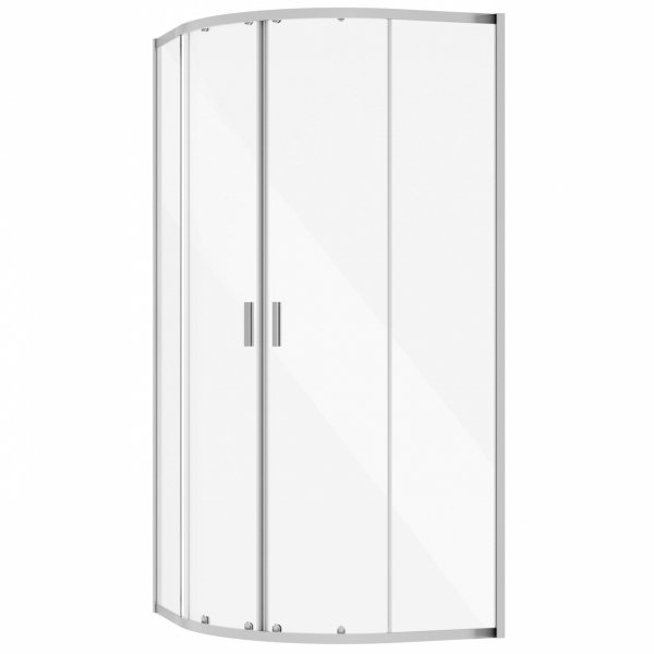 BESCO Kabina prysznicowa z brodzikiem 90x90x190 Zarya Chrom 90 + brodzik Alex Stone Effect Black 90 ZC-ALS90-190