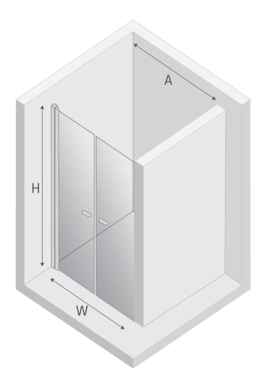 NEW TRENDY DRZWI WNĘKOWE NEW SOLEO Gunmetal BRUSHED 70x195, wahadłowe, podwójne D-0532A