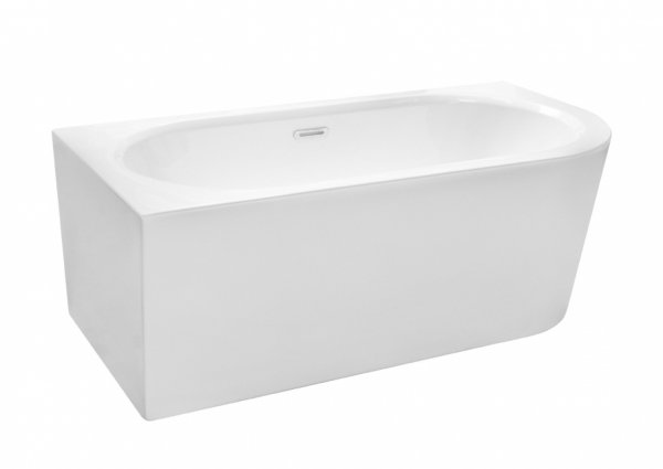 BESCO Wanna wolnostojąca Avita A-line 160 P/L + syfon klik-klak chrom z przelewem slim  #WAA-160ALS - APS