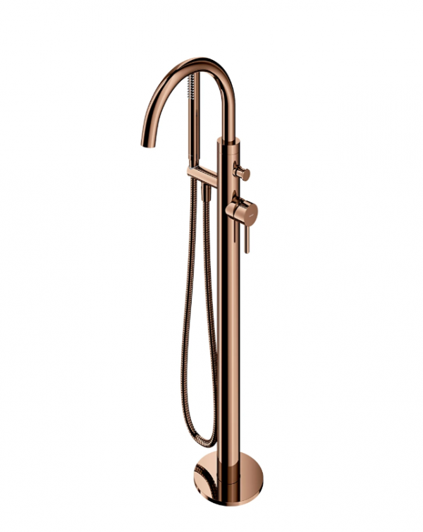OMNIRES bateria wannowa wolnostojąca 96cm miedź połysk Y1233-SCP