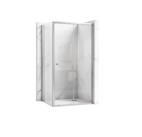 REA - Kabina Prysznicowa PRIMO SLIDE CHROM uchylne drzwi 140 + ścianka 100
