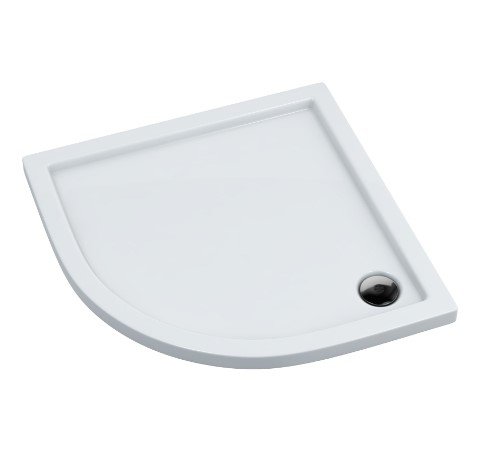 AQUAFORM - Brodzik prysznicowy półokrągły SLIM biały 90X90X5/3 R550  