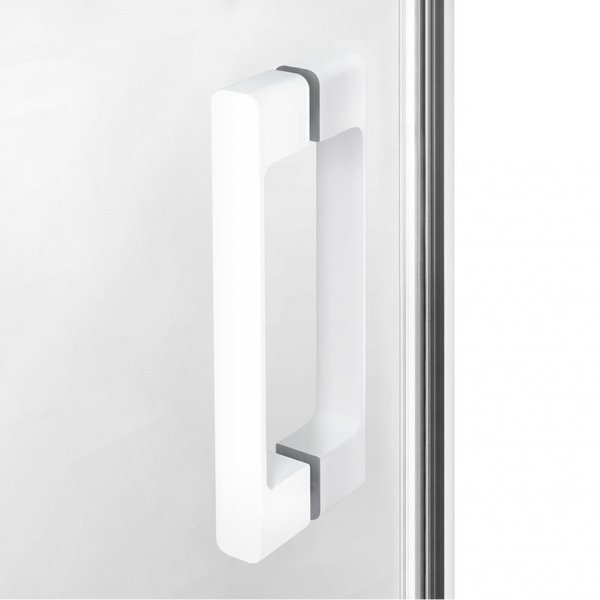NEW TRENDY Drzwi wnękowe prysznicowe przesuwne podwójne PRIME WHITE 180x200 D-0439A