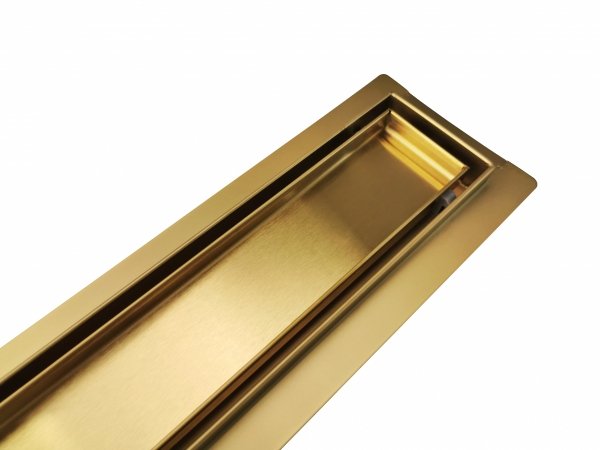 AQUALine - Odpływ liniowy posadzkowy złoty/gold 2w1 pod płytkę 80cm L04GL
