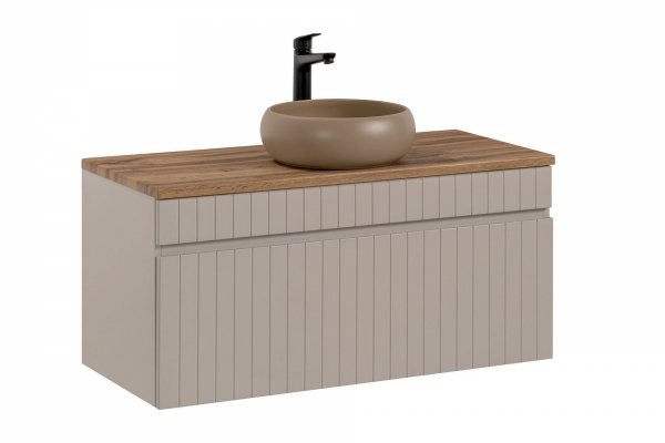 COMAD ZESTAW szafka łazienkowa z blatem i umywalką ICC B 100 CM WIKI-MC