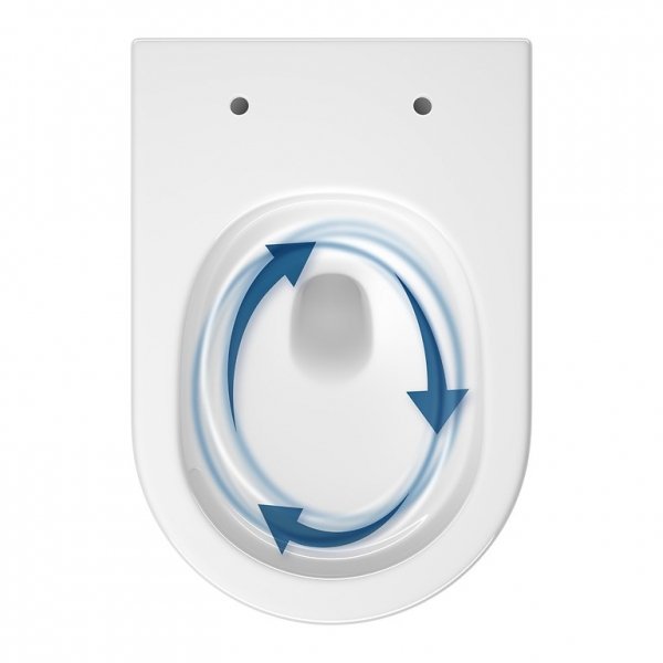 CERSANIT SET C947: MISKA ZAWIESZANA REMO PRO OVAL CERSANIT TORNADO Z DESKA DUROPLASTOWĄ SLIM S4035-001