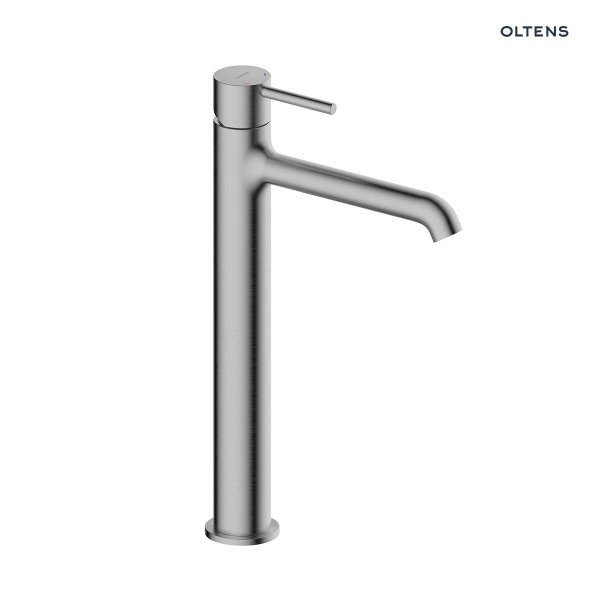 Oltens Molle Slim bateria umywalkowa stojąca wysoka nikiel 32403910