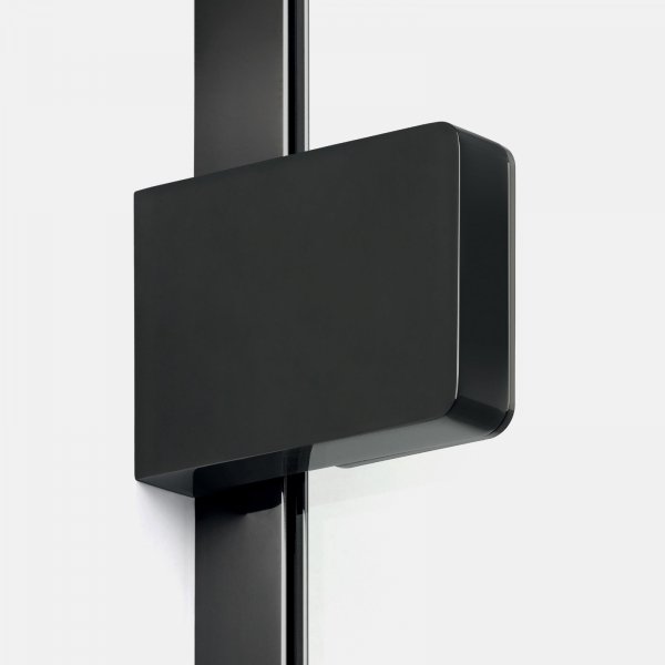 NEW TRENDY Kabina prysznicowa EVENTA BLACK CHROME WALK-IN U 80x200 szkło czyste 8mm Active Shield 2.0 EXK-6295