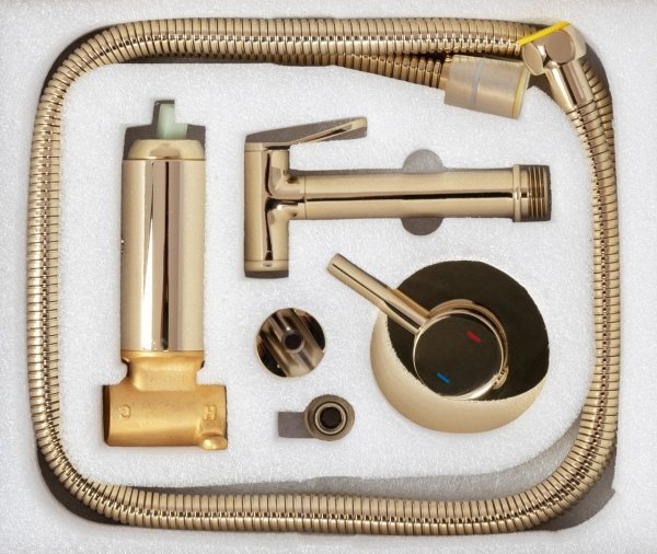 REA - Bateria Bidetowa LOOP Gold/Złota