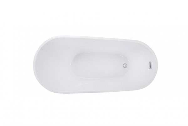 BESCO Wanna akrylowa wolnostojąca MELODY 170cm + maskownica syfonu z przelewem złota #WAS-170-MZL