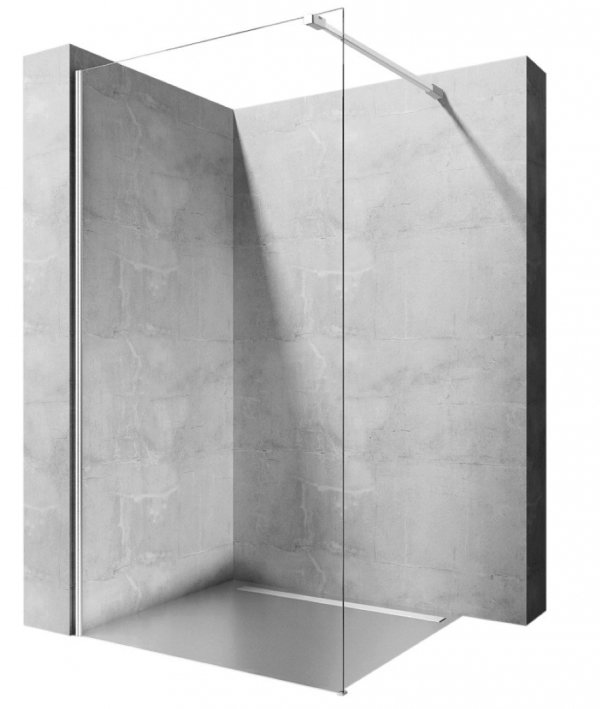 NEW TRENDY Kabina ścianka walk-in AVEXA GOLD BRUSHED szkło 6mm 80x200 EXK-1793
