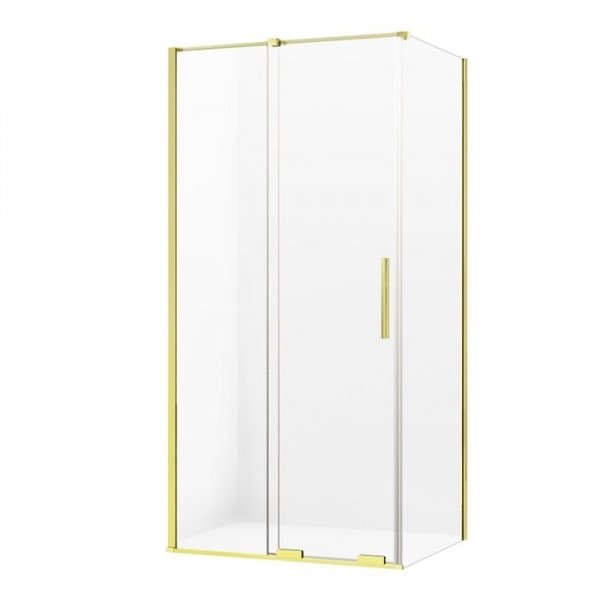 NEW TRENDY kabina prysznicowa narożna prostokątna Smart Light Gold złota 130x100 cm EXK-4245