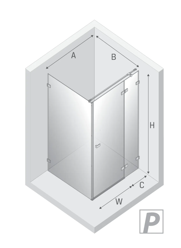 NEW TRENDY Kabina prysznicowa Avexa 120x90x200, pojedyncze drzwi szkło 6mm z powłoką ACTIVE SHIELD EXK-1507/EXK-1508