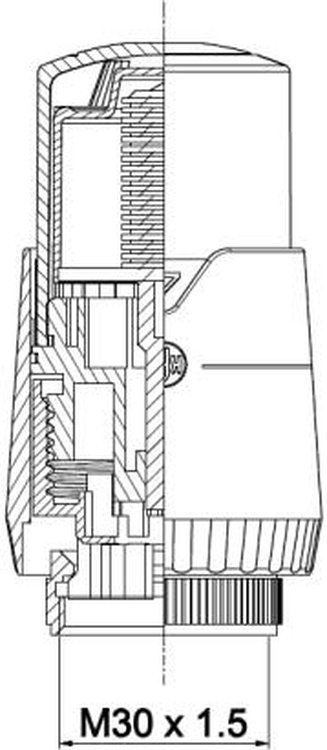 ARMATURA KRAKÓW KFA Głowica termostatyczna cieczowa GT GRAFIT M30 x 1,5 886-500-61