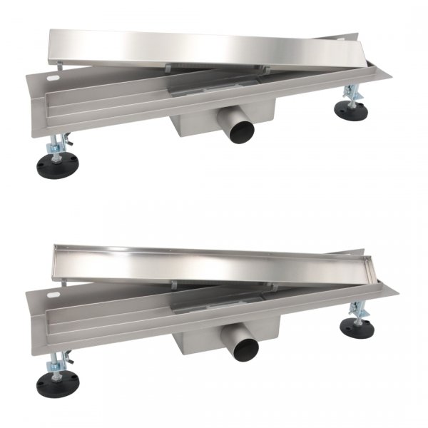 AQUALINE Odpływ liniowy przyścienny 2w1 ze stałym syfonem 60cm LS04600