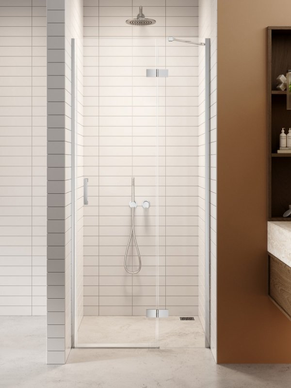 NEW TRENDY DRZWI WNĘKOWE NESTA CHROME, DRZWI POJEDYNCZE 120x200 1P D-0855A