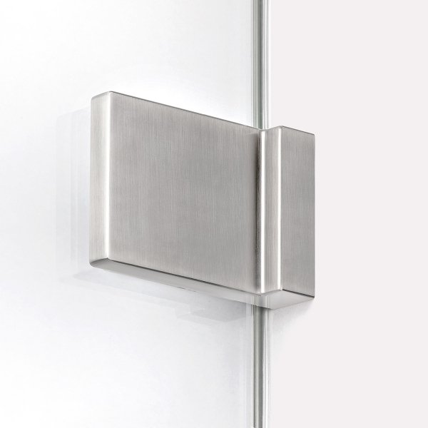 NEW TRENDY Drzwi wnękowe AVEXA NICKEL BRUSHED 1D L 110x200 szkło czyste 6mm Active Shield 2.0 EXK-8463