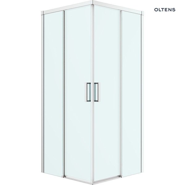 Oltens Breda kabina prysznicowa 80x80 cm kwadratowa chrom/szkło przezroczyste 20005100