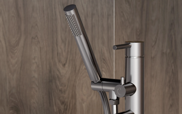 BESCO Bateria wannowa wolnostojąca Zea gun metal BW-Z-GR