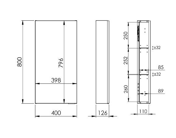 ELITA SZAFKA WISZĄCA FOR ALL 40 1D (12,6) FUME MATT 168798/RE140400067020