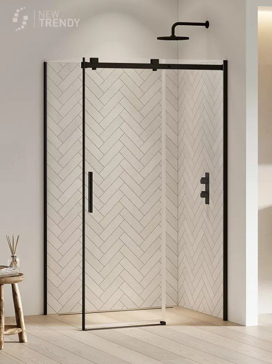 NEW TRENDY Kabina prysznicowa SOFTI BLACK 100x80x200 EXK-3965