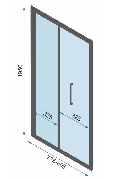 REA - Kabina Prysznicowa Narożna RAPID FOLD Black - Czarna /drzwi 80 + ścianka 80