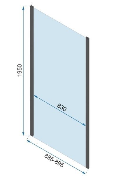 REA - Kabina Prysznicowa Przyścienna RAPID SWING CHROM  /drzwi 100 + ścianka 90 x2 + ramię x2/ 