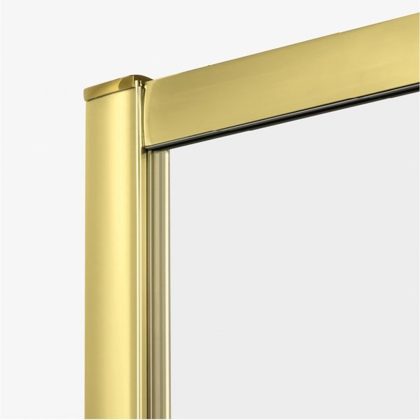 NEW TRENDY Kabina prysznicowa drzwi podwójne przesuwne PRIME LIGHT GOLD 70x80x200 K-1543