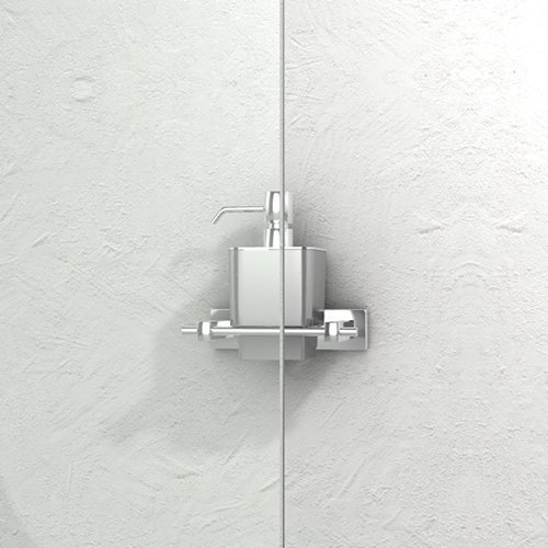 NEW TRENDY - Drzwi wnękowe prysznicowe AVEXA BLACK 100cm EXK-1550/51 