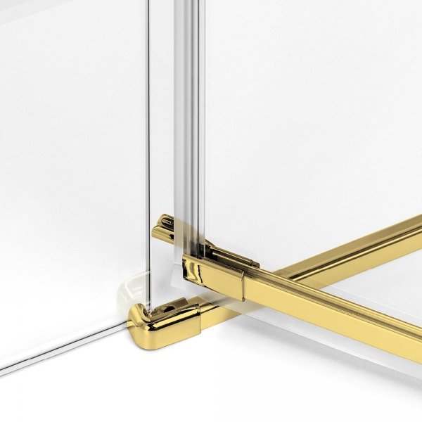 NEW TRENDY Kabina prysznicowa drzwi uchylne AVEXA GOLD SHINE Linia Platinium 100x120x200 EXK-1678/EXK-1679