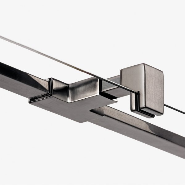 NEW TRENDY Kabina prysznicowa AVEXA GUNMETAL BRUSHED 1D pięciokątna asymetryczna L 100x80x200 szkło czyste 6mm Active Shield 2.0 - drzwi lewe EXK-3837